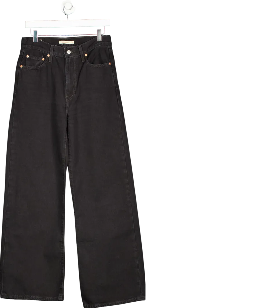 levis Black Ribcage Wide Leg Jeans W28
