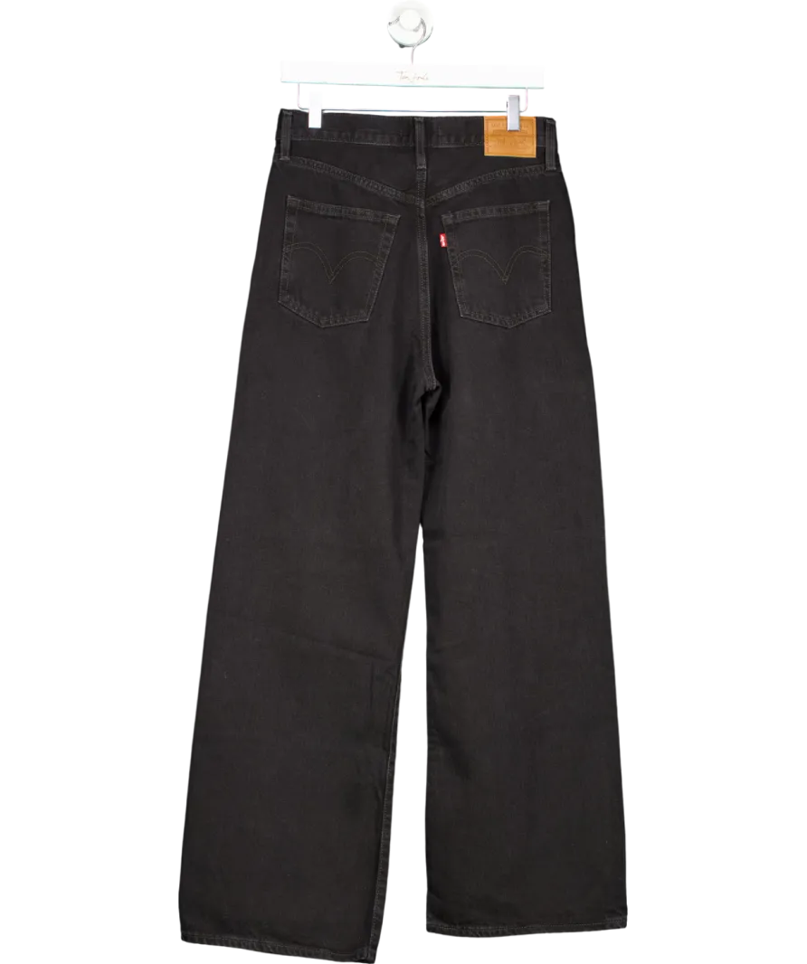 levis Black Ribcage Wide Leg Jeans W28