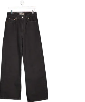levis Black Ribcage Wide Leg Jeans W28