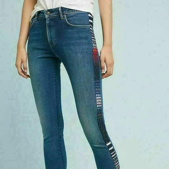 Levis Made &amp; Crafted 721 Hi Rise West Coast Blue Jeans 26x30 Skinny Stretch NWT
