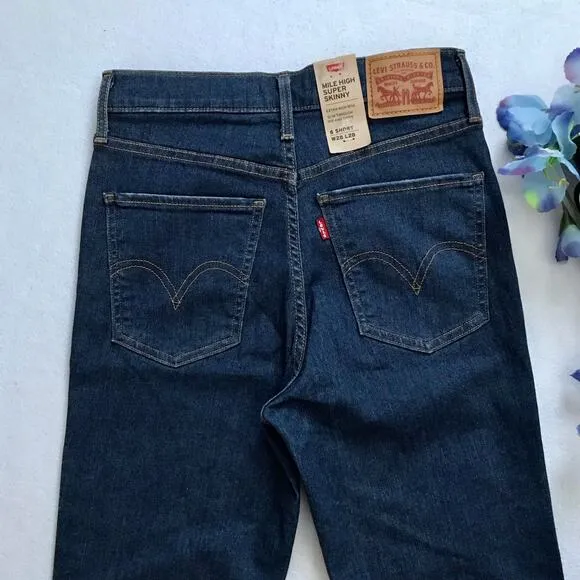 Levi's NWOT Mile High Super Skinny Jeans Women 6/28 Short