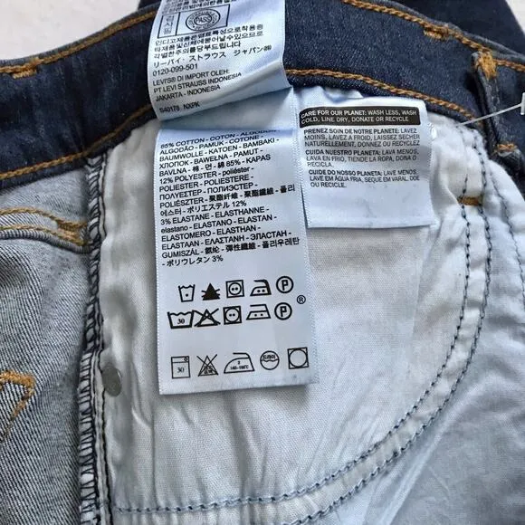 Levi's NWOT Mile High Super Skinny Jeans Women 6/28 Short