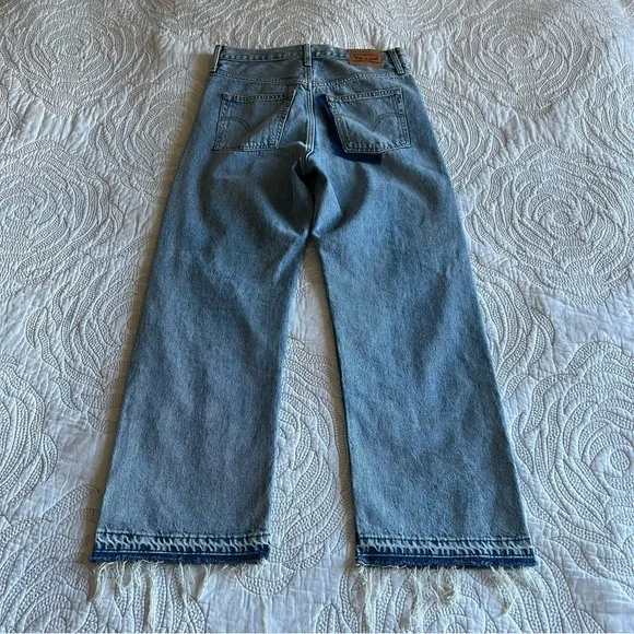 Levi's - Ribcage Straight Ankle Jeans - Light Indigo Destructed - Blue