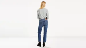 Levi's Womens Wedgie Fit Distressed Cut Off Ankle Crop Denim Jeans Size 26 x 26