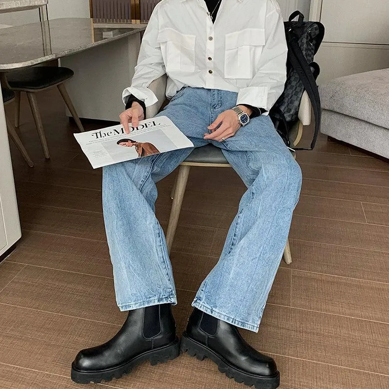 Light Blue Straight Jeans