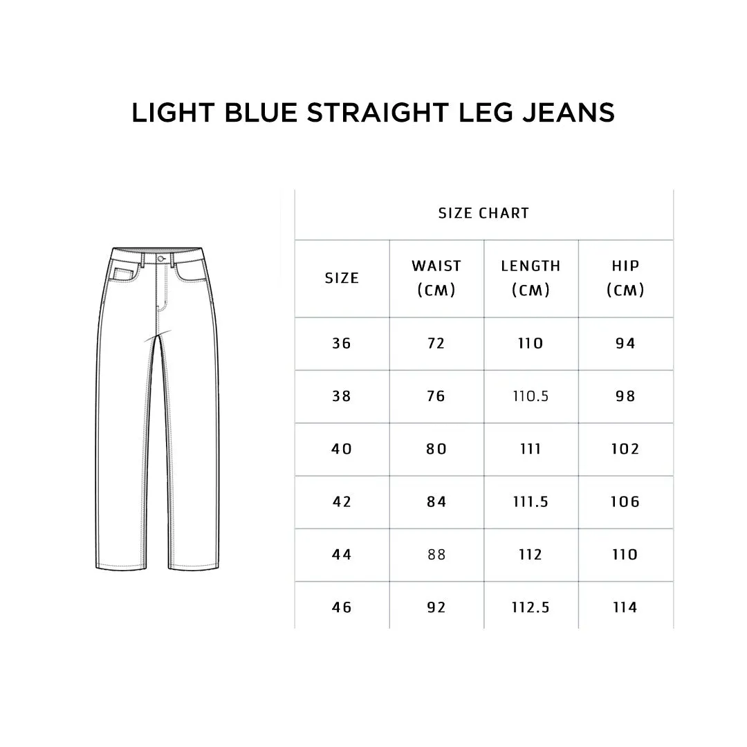 Light Blue straight leg jeans