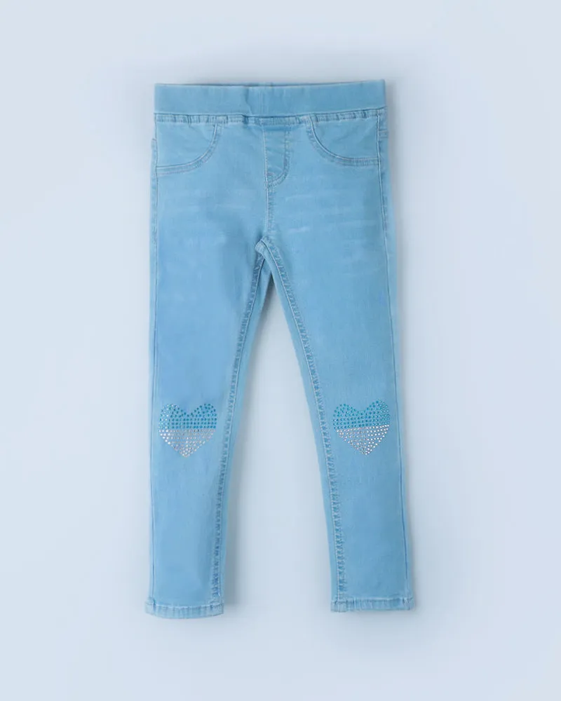 Light wash jeggings