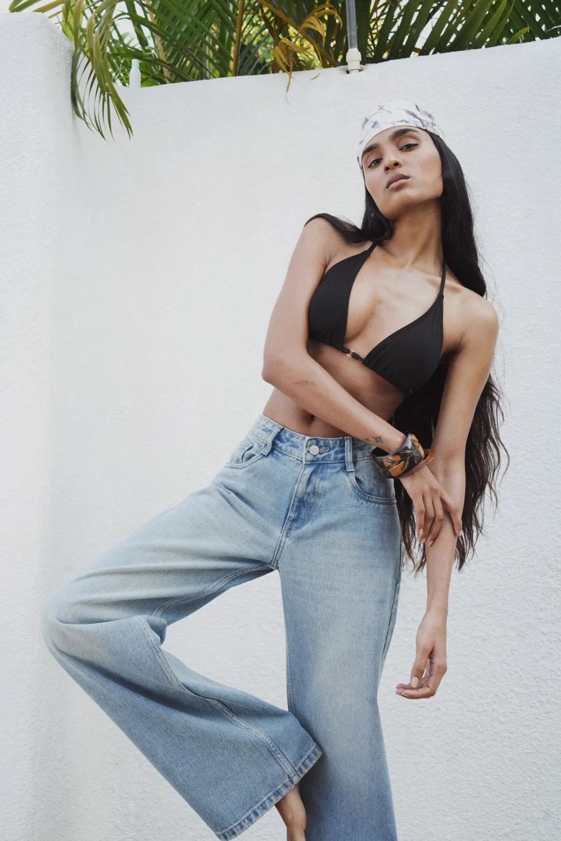 Light Wash Mid Waist Jeans