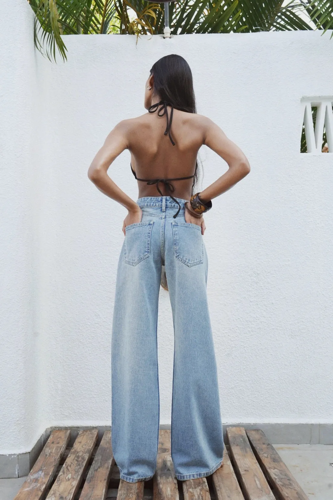 Light Wash Mid Waist Jeans