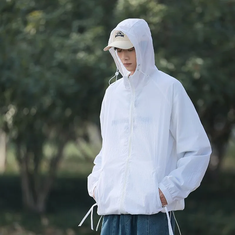 Lightweight Solid Relaxed-fit Windbreaker for Outdoor Adventures
