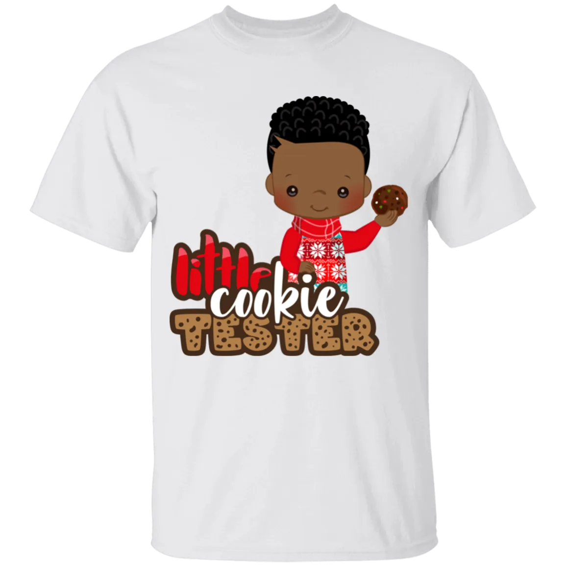 Little Cookie Tester African American Boy Cotton T-Shirt
