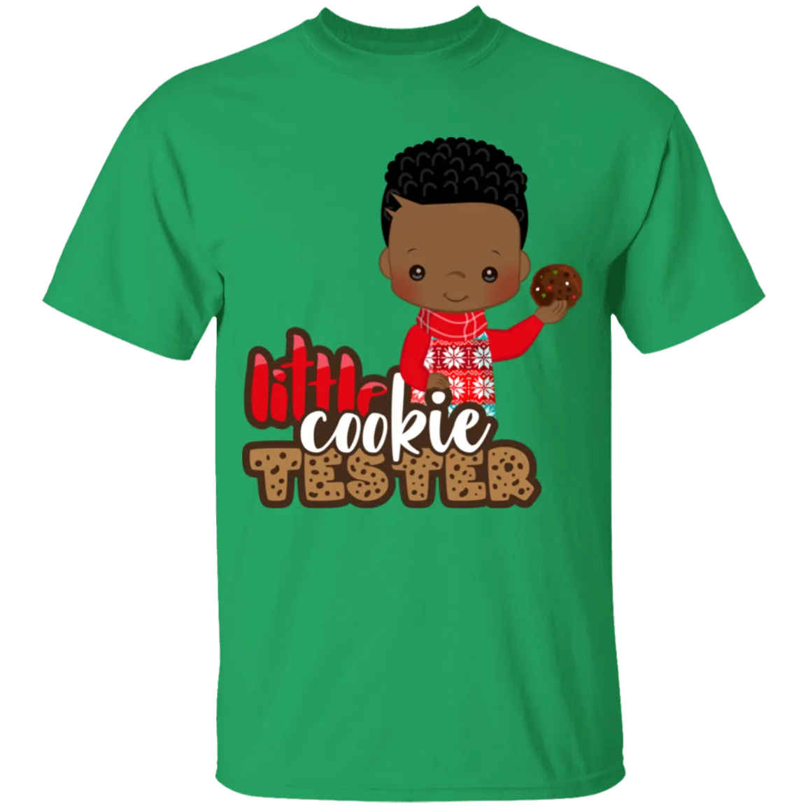 Little Cookie Tester African American Boy Cotton T-Shirt