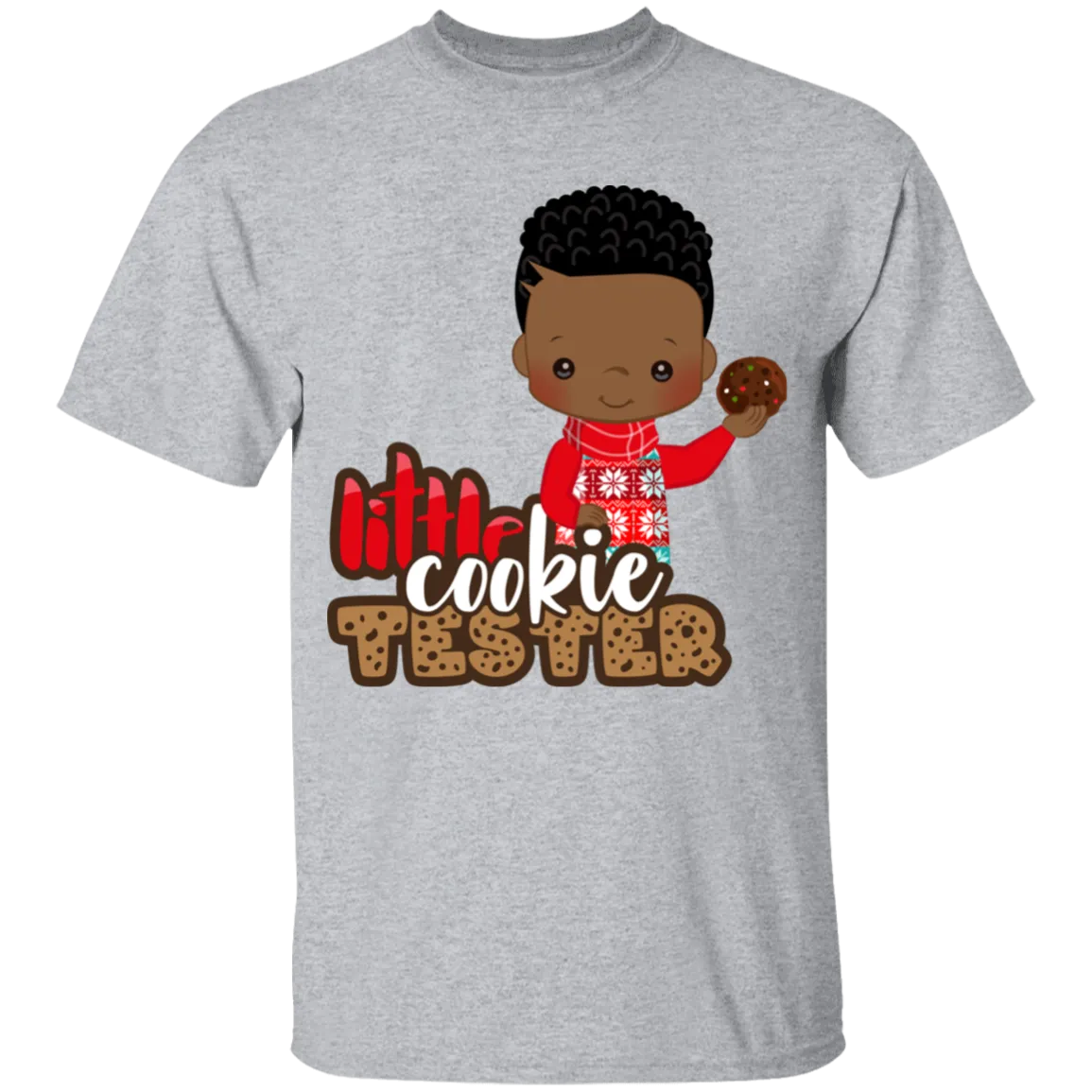 Little Cookie Tester African American Boy Cotton T-Shirt
