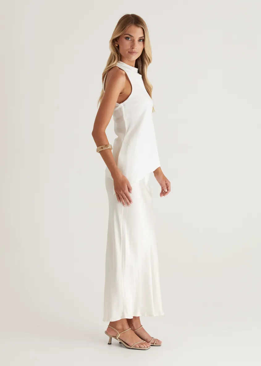 Logan Halter Top - Off White