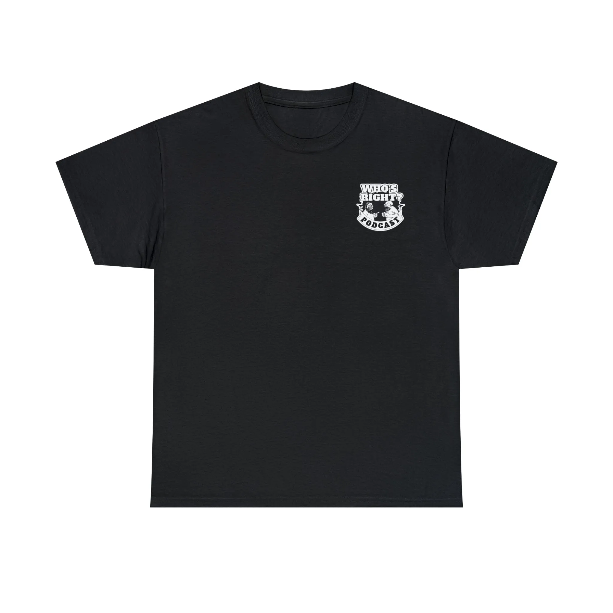 Logo Front/Angry Heads on Back (Unisex Heavy Cotton Tee)