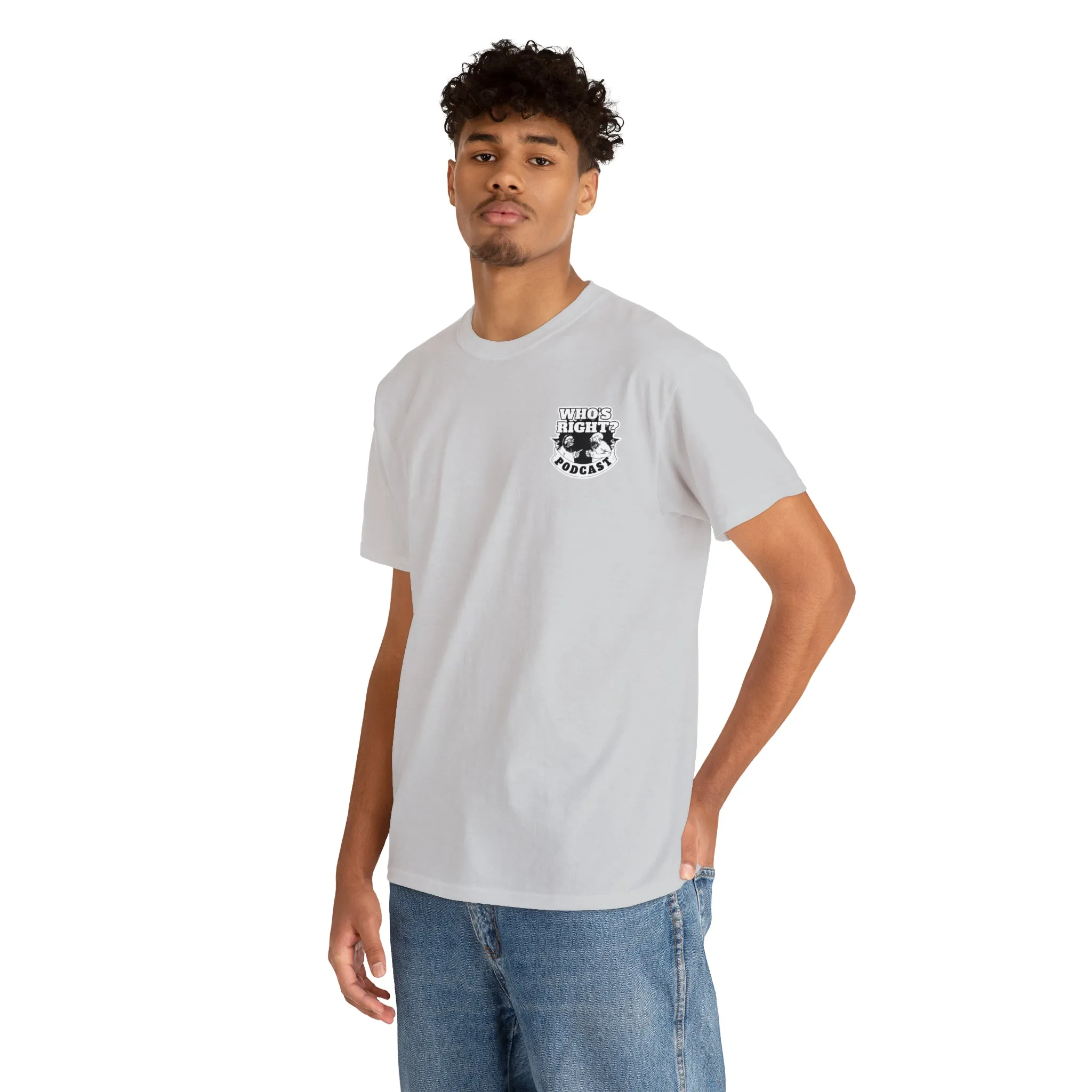 Logo Front/Angry Heads on Back (Unisex Heavy Cotton Tee)