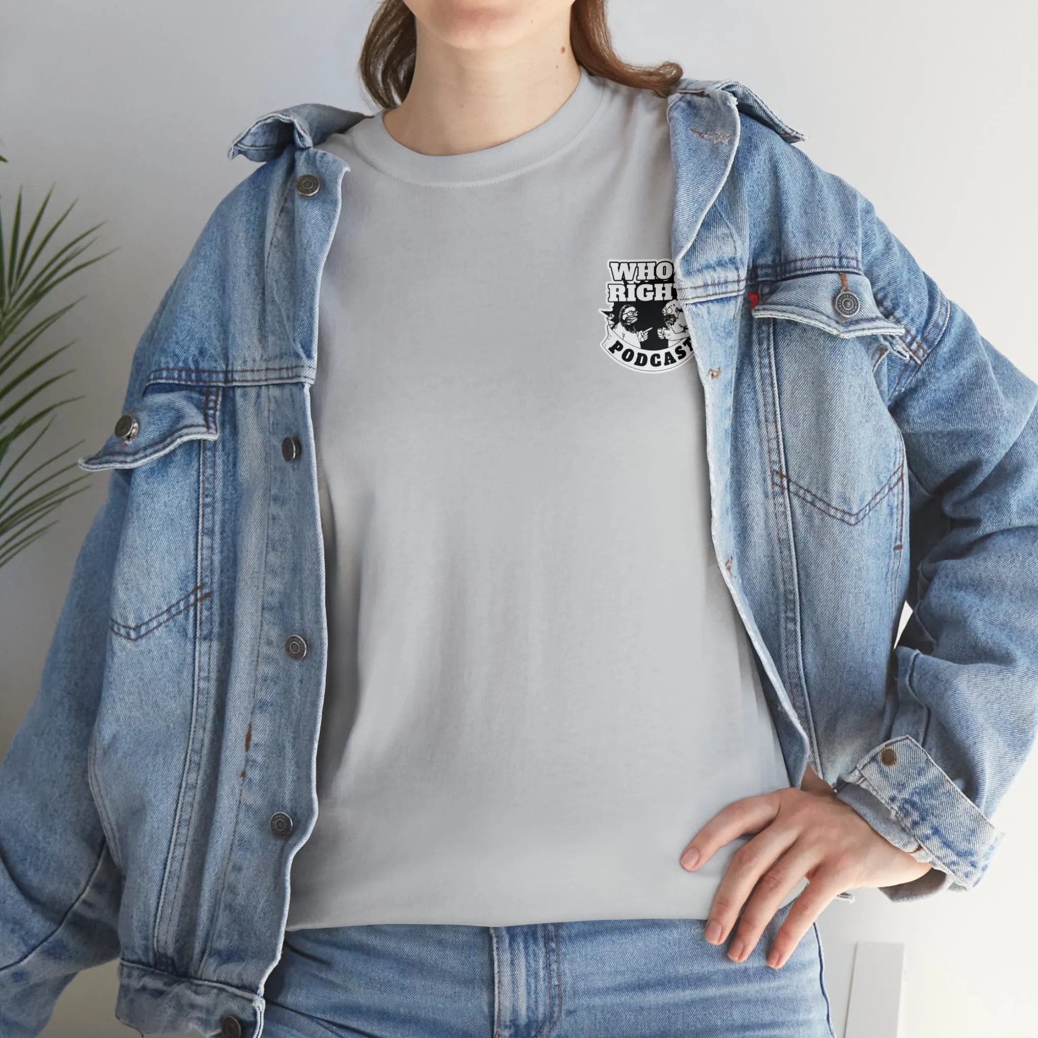Logo Front/Angry Heads on Back (Unisex Heavy Cotton Tee)