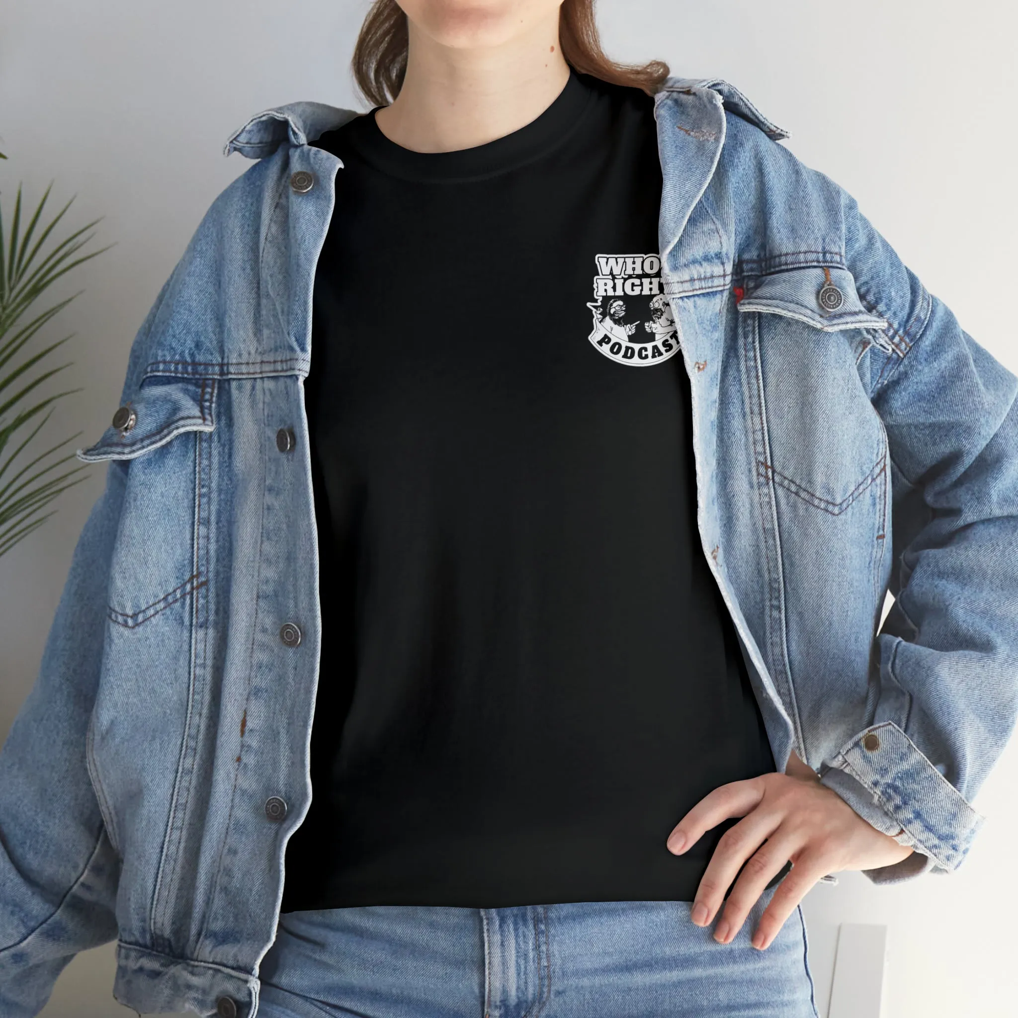 Logo Front/Angry Heads on Back (Unisex Heavy Cotton Tee)