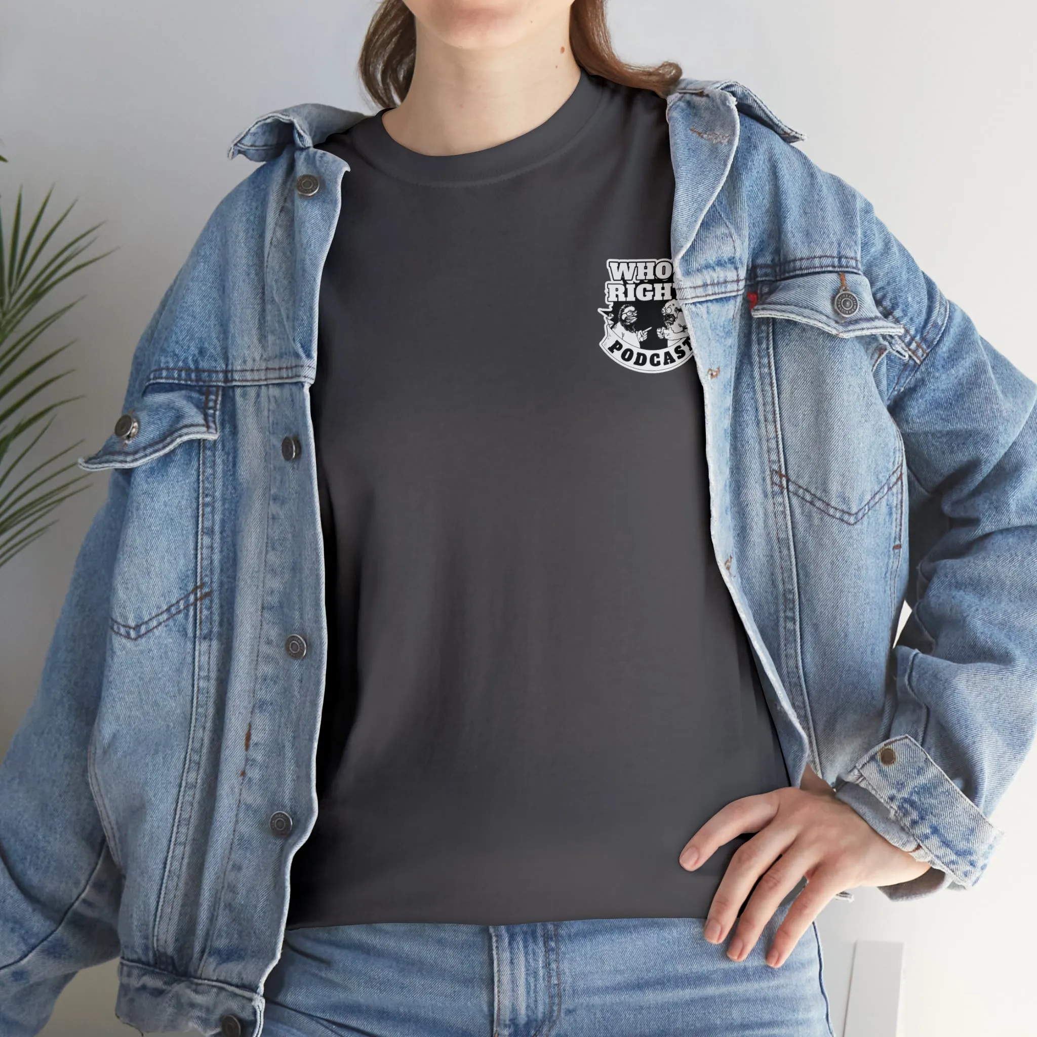 Logo Front/Angry Heads on Back (Unisex Heavy Cotton Tee)