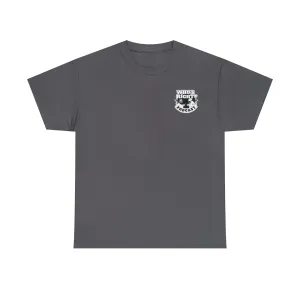 Logo Front/Angry Heads on Back (Unisex Heavy Cotton Tee)