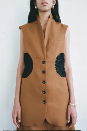 Long Tower Crochet Vest