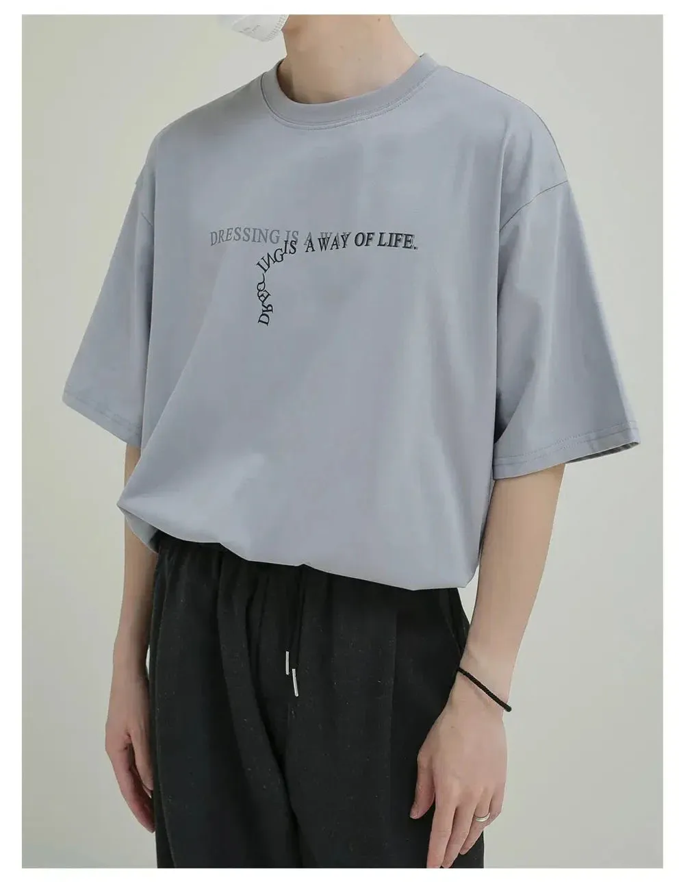 Loose Fit Text Print T-shirt