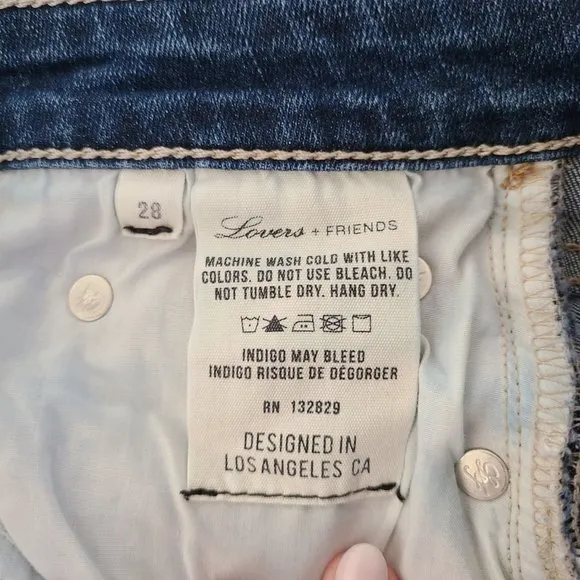Lovers   Friends Denim US Women's Size 28 Mason High Rise Skinny Jeans USA Made