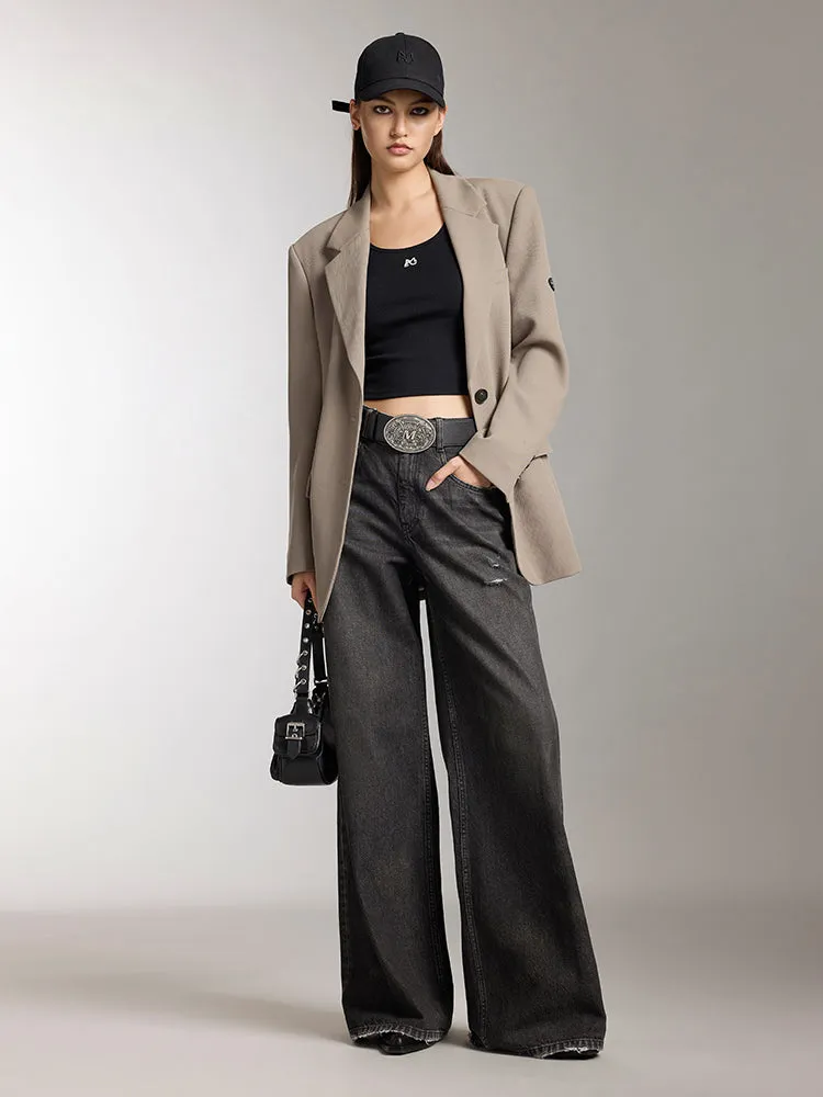 Low Rise Wide Leg Jeans