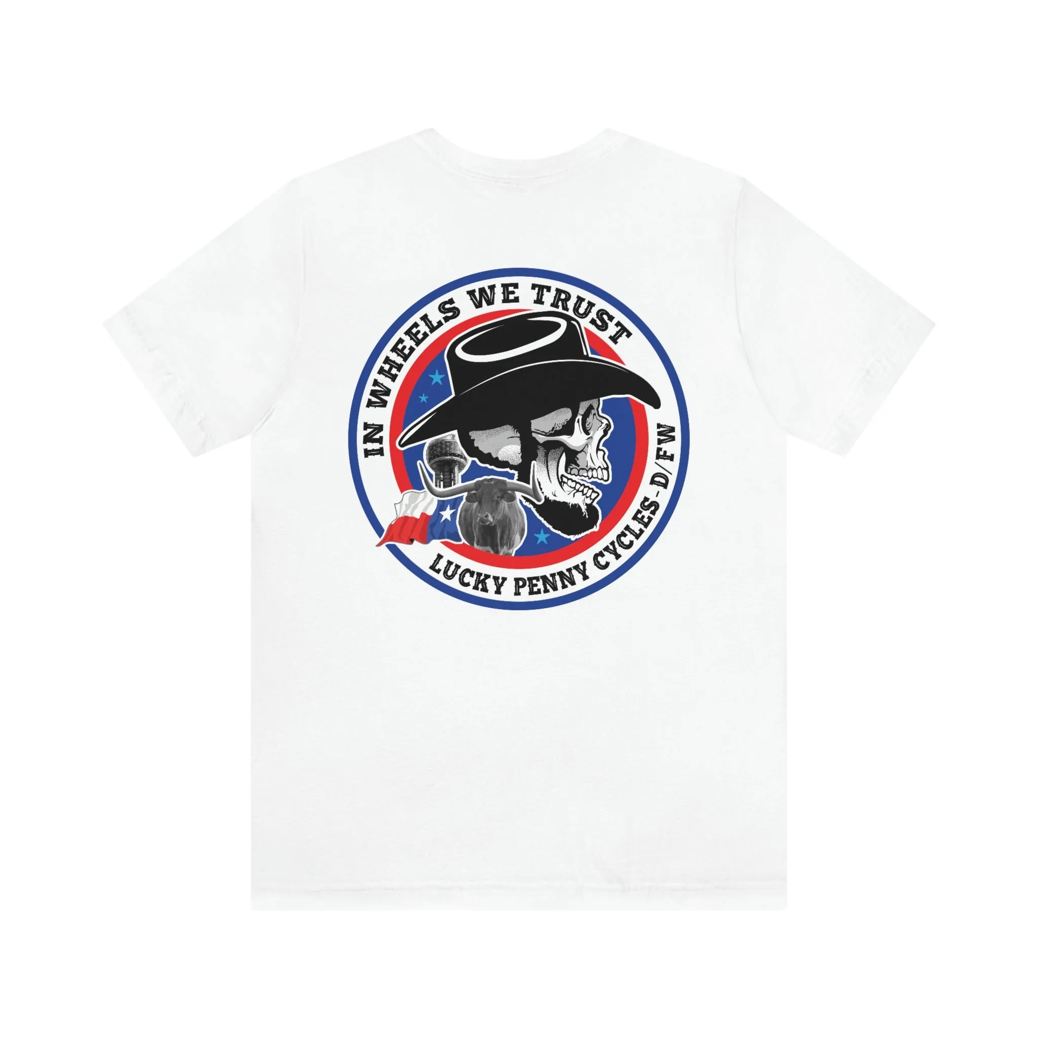 Lucky Penny Cycles DFW Cowboy Skull T-Shirt