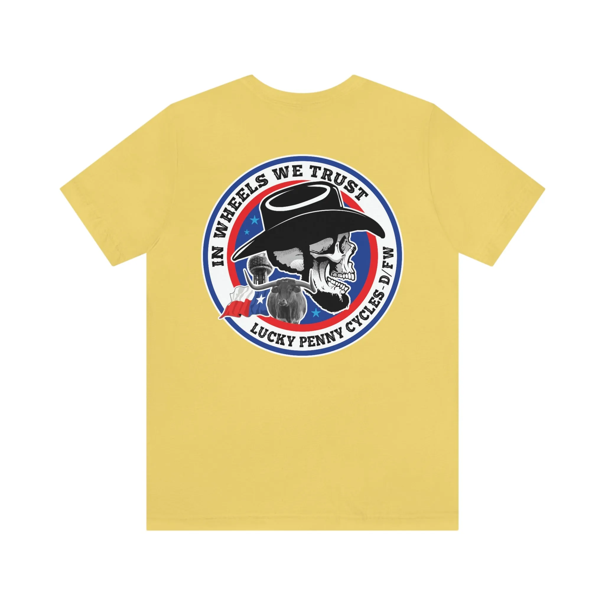 Lucky Penny Cycles DFW Cowboy Skull T-Shirt