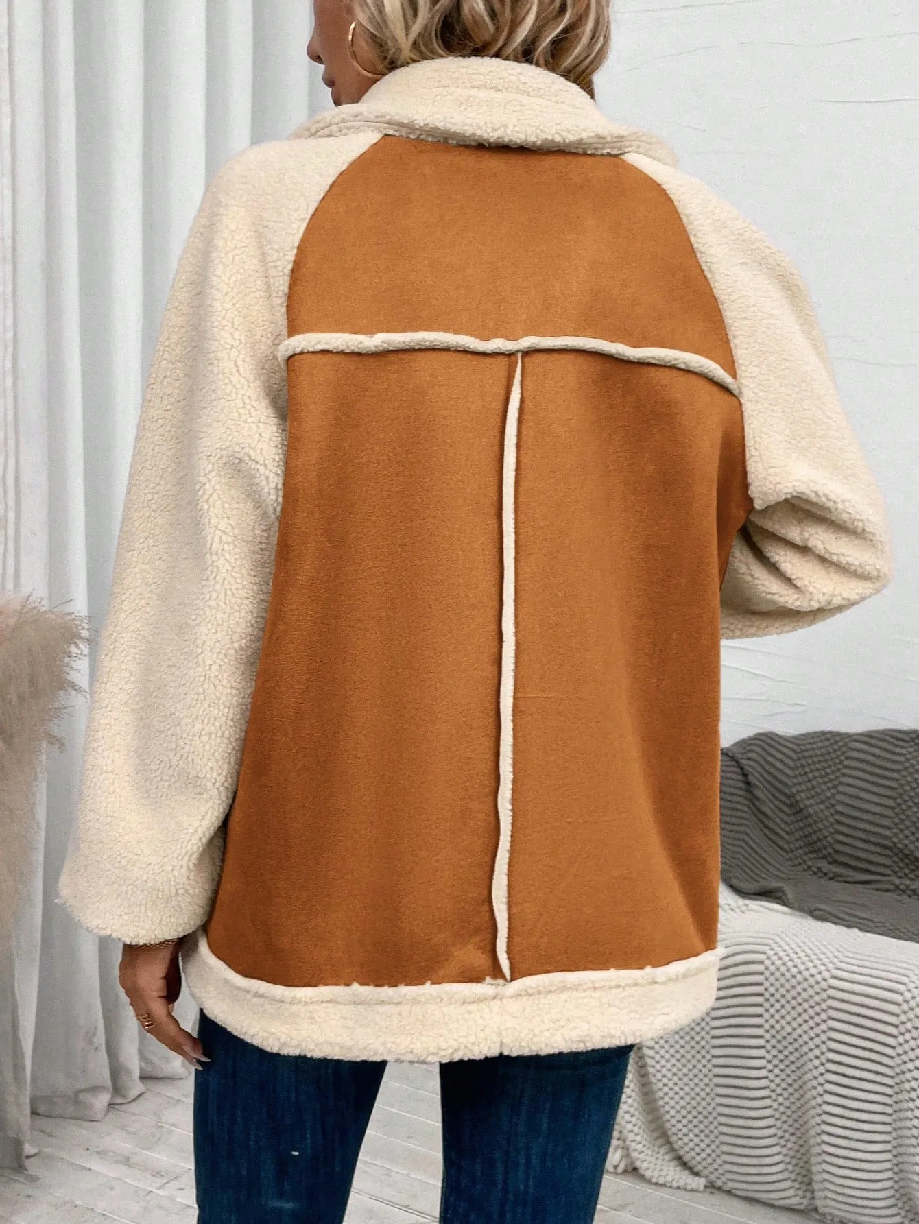 LUNE Zip Up Teddy Lined Jacket