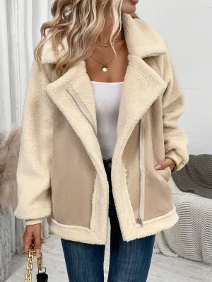 LUNE Zip Up Teddy Lined Jacket