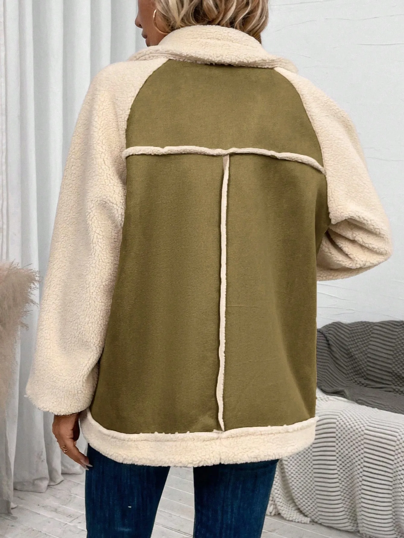 LUNE Zip Up Teddy Lined Jacket