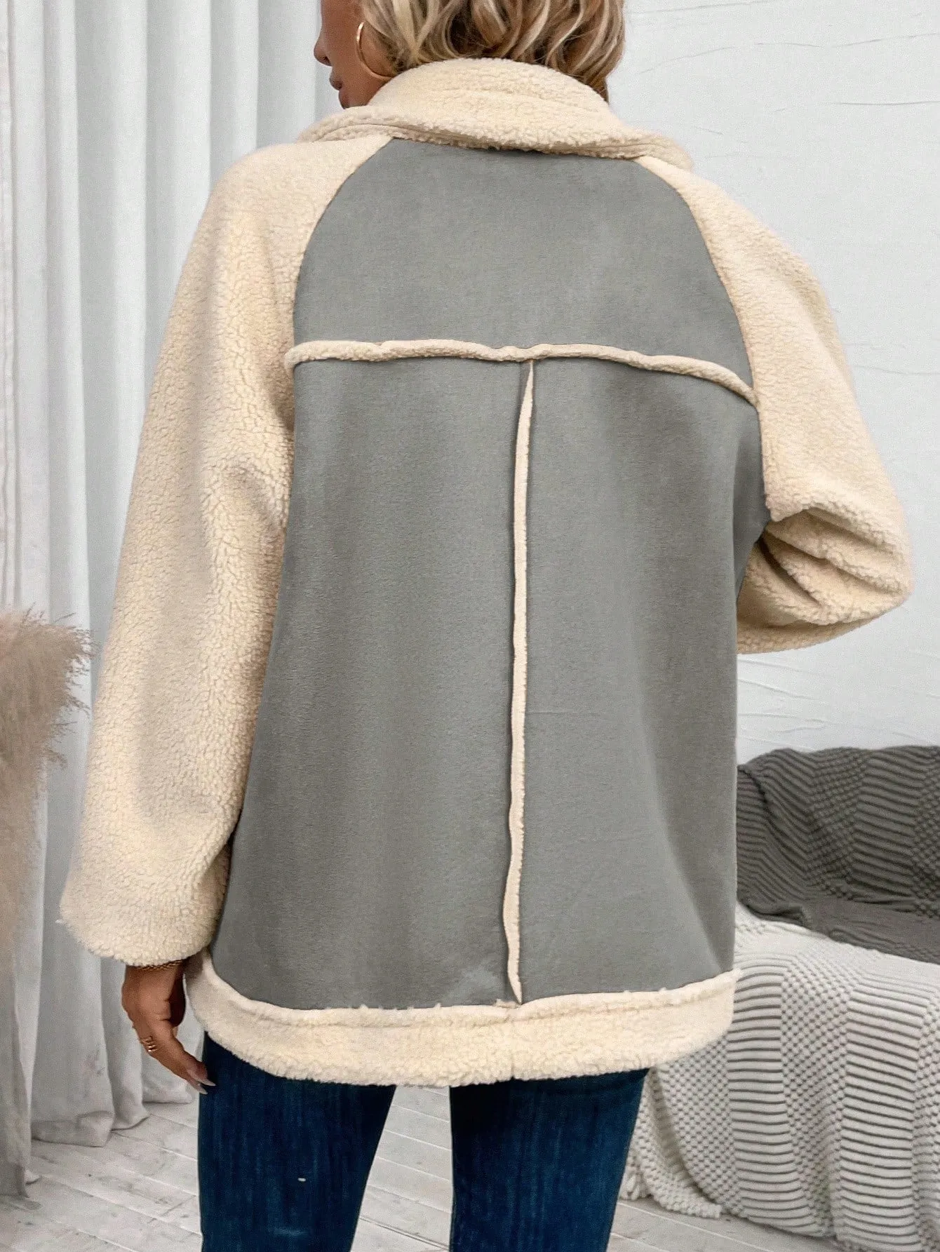 LUNE Zip Up Teddy Lined Jacket
