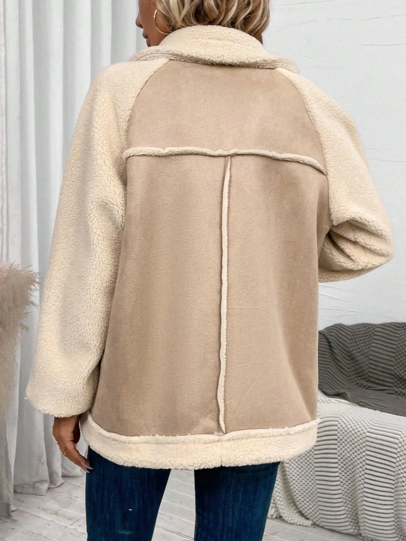 LUNE Zip Up Teddy Lined Jacket