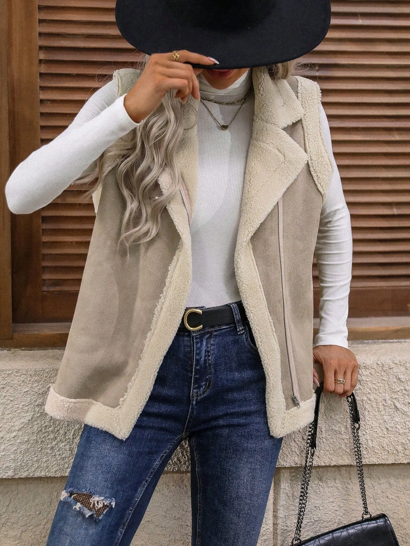 LUNE Zip Up Teddy Lined Jacket