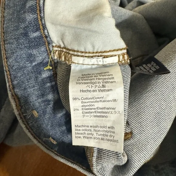 Madewell &quot;The High-Rise Slim Boyjean&quot; Size 35 Medium Wash Cropped Jeans - EUC