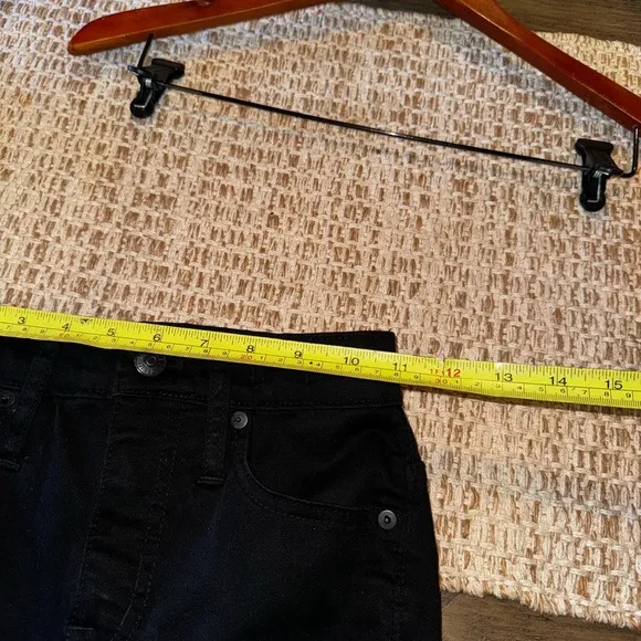 Madewell Curvy High Rise Skinny Black High Waist Jeans Size 23 Like New