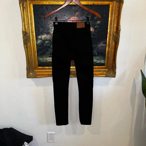 Madewell Curvy High Rise Skinny Black High Waist Jeans Size 23 Like New