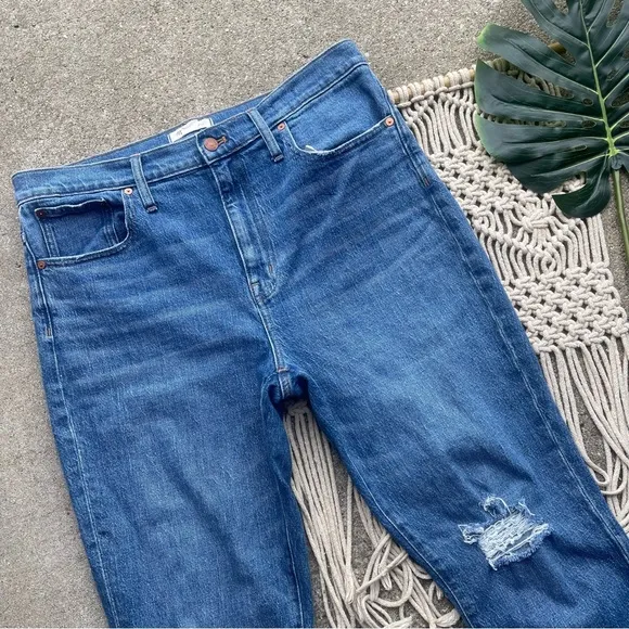 Madewell Distressed Jeans Size 31 - The High-Rise Slim BoyJean