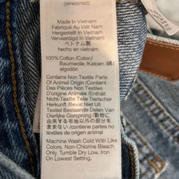 Madewell High Rise Button Fly Dad Jeans Size 26