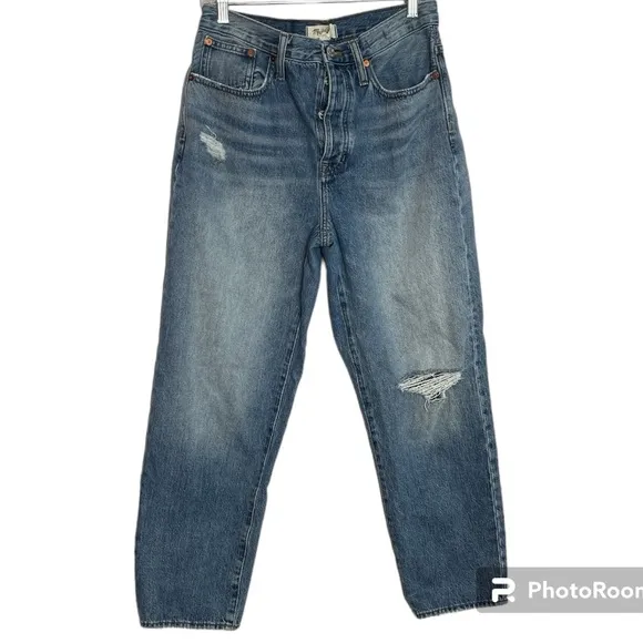 Madewell High Rise Button Fly Dad Jeans Size 26