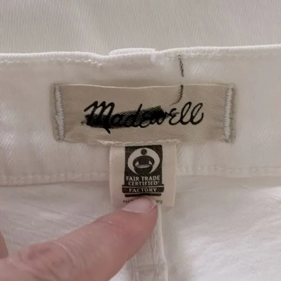 Madewell NWT Tall Perfect Vintage Wide-Leg Crop Jeans Size 31T High Rise White