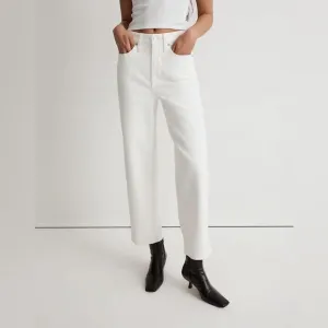Madewell NWT Tall Perfect Vintage Wide Leg Crop Jeans Size 33T in Tile White