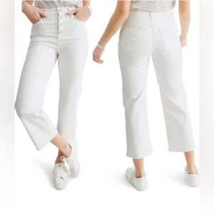 Madewell Slim Wide-Leg Crop Jeans: Button-Front Edition