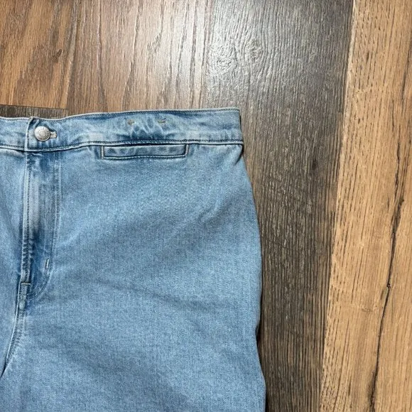 Madewell The Emmett Wide-Leg Crop Jean Welt Pocket Edition Women's Size 31 NWOT!