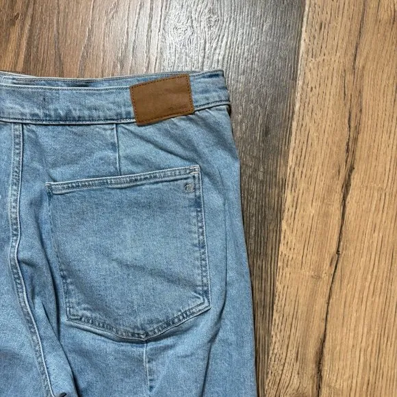 Madewell The Emmett Wide-Leg Crop Jean Welt Pocket Edition Women's Size 31 NWOT!