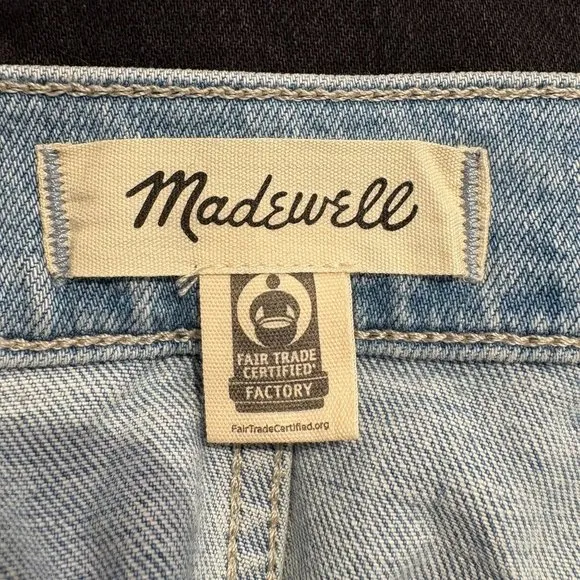 Madewell The Emmett Wide-Leg Crop Jean Welt Pocket Edition Women's Size 31 NWOT!