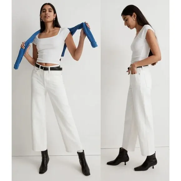 Madewell The Tall Perfect Vintage Wide-Leg Crop Jean Size 33T