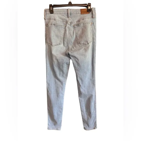 MADEWELL Woman's Light Wash Button Fly High Rise Skinny Jeans, Size 28